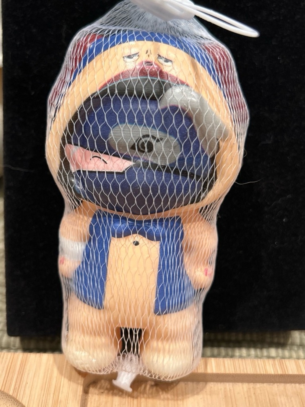 Plush Small Pet Toy – Blue and Cream Cozy Character